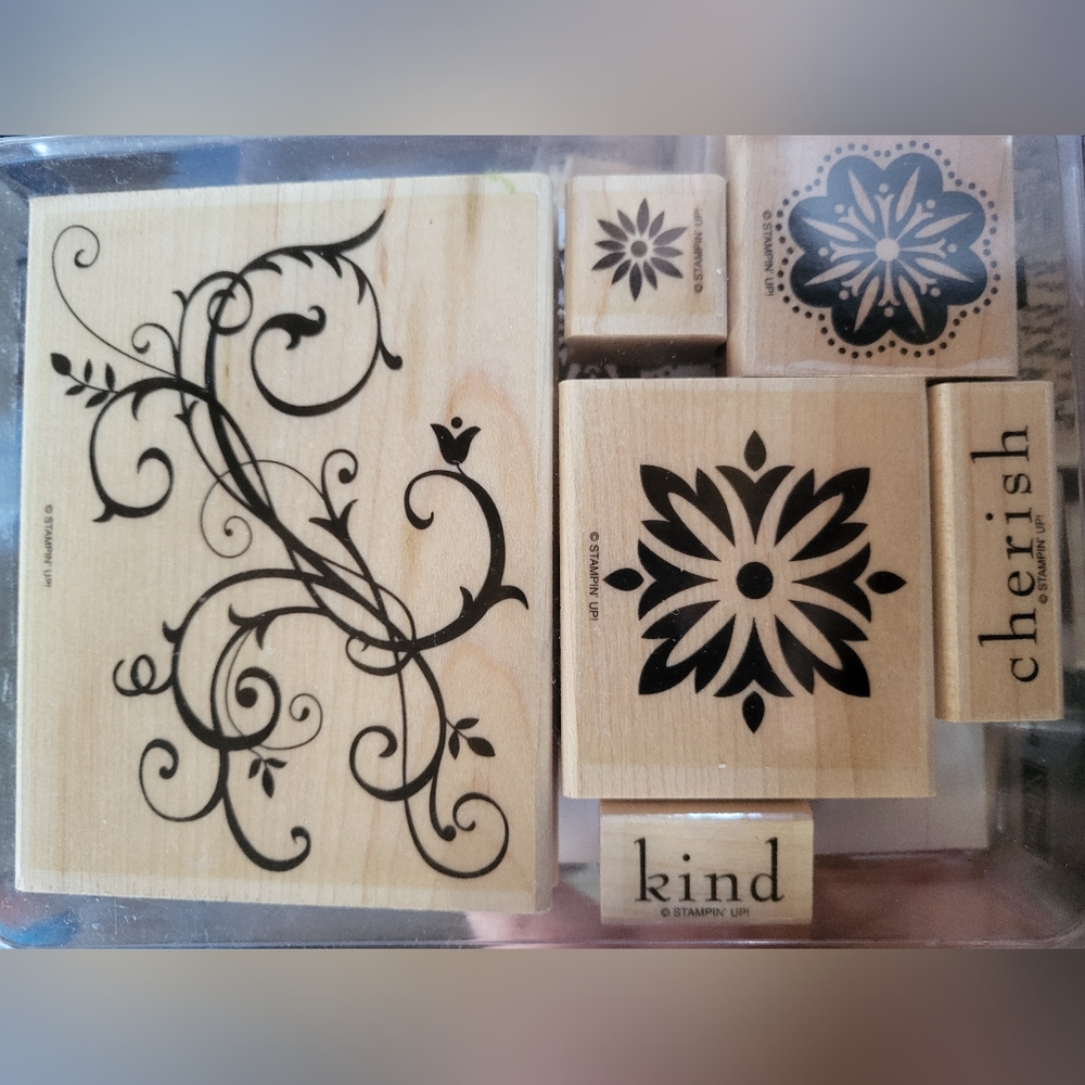 Stampin Up Set of 6 Rubber Stamps
